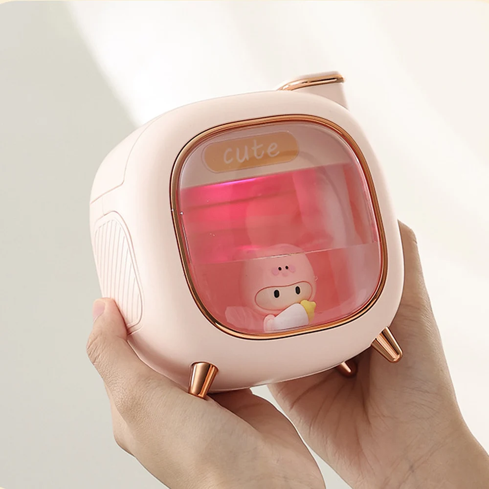 ตุ๊กตาน่ารัก Humidifier หัวฉีดคู่สเปรย์ 500ML ถังน้ําความจุขนาดใหญ่ Ultrasonic AROMA Essential Oils Diffuser Soft Night Light