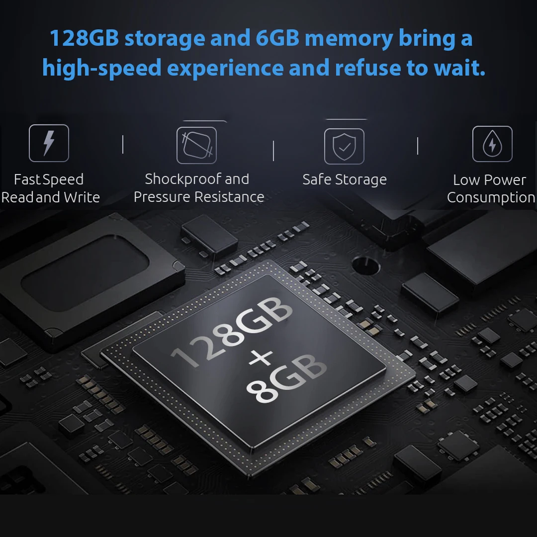 ERVPES 2025 B20E Mini PC Intel J3710 Windows 11 Pro DDR3 8GB RAM 128GB SSD HDMI/VGA BT 5.0 USB Kompaktowy Komputer Stacjonarny do Pracy/Domu