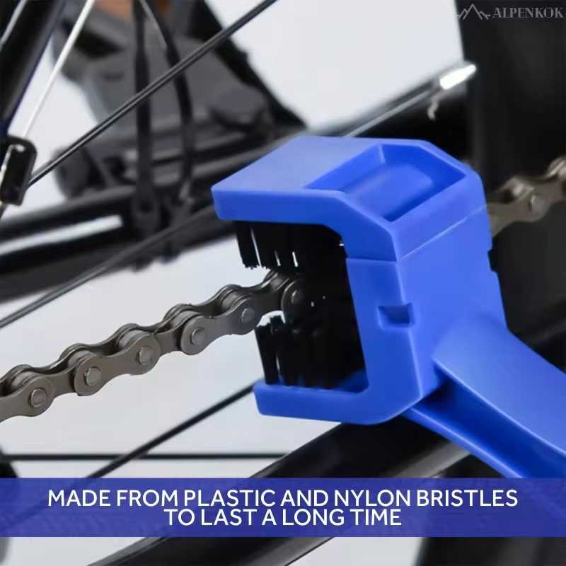 Detergente per catena per bicicletta portatile da 1 pezzo, spazzola per pulizia catena per bici da strada per moto, kit di attrezzi per pulizia bicicletta, detergente per catena da ciclismo Mainte