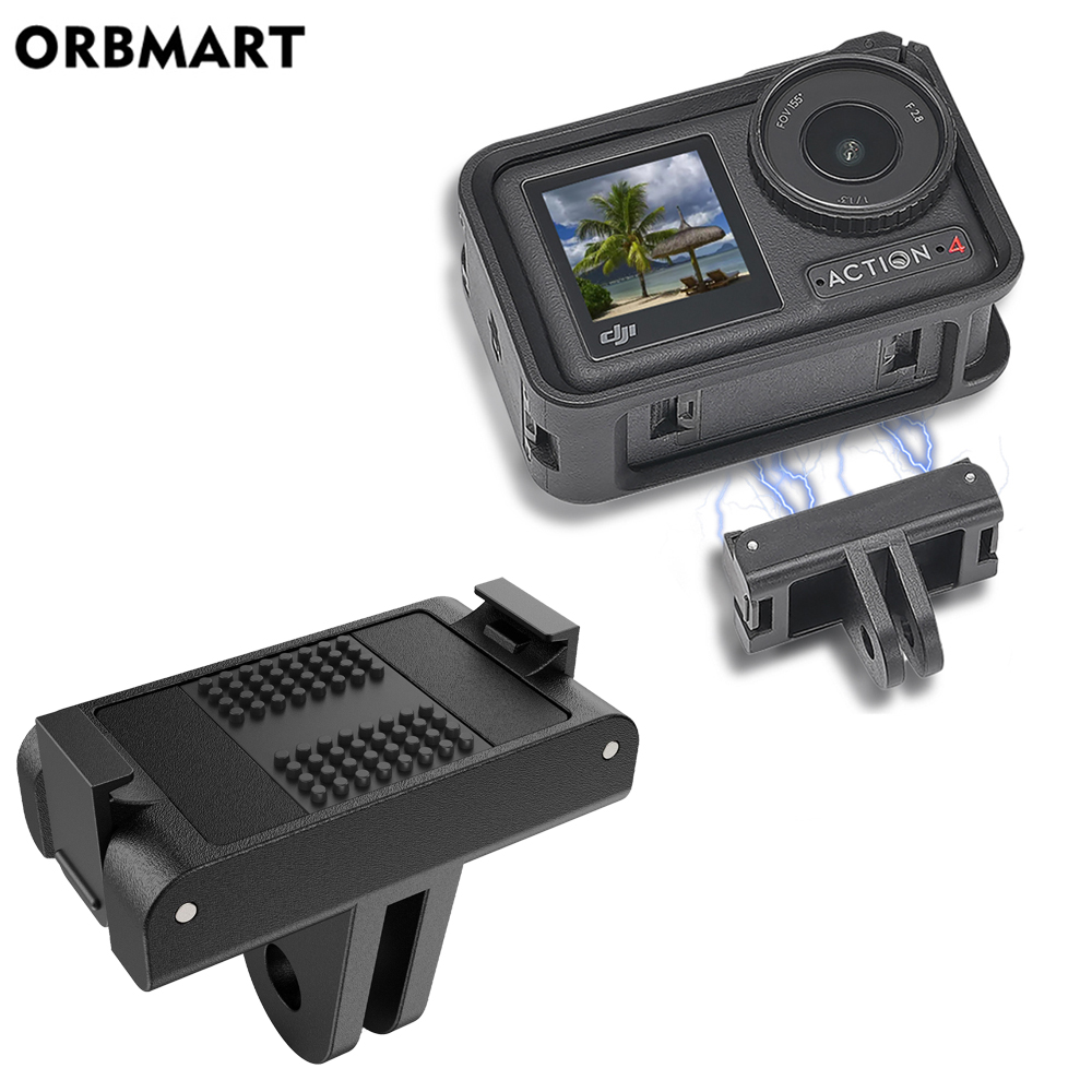 For DJI OSMO Action 4 3 5 Pro Camera Magnetic Fork Adapter Quick Release Adapter Extension Mount Base Accessories Accessory