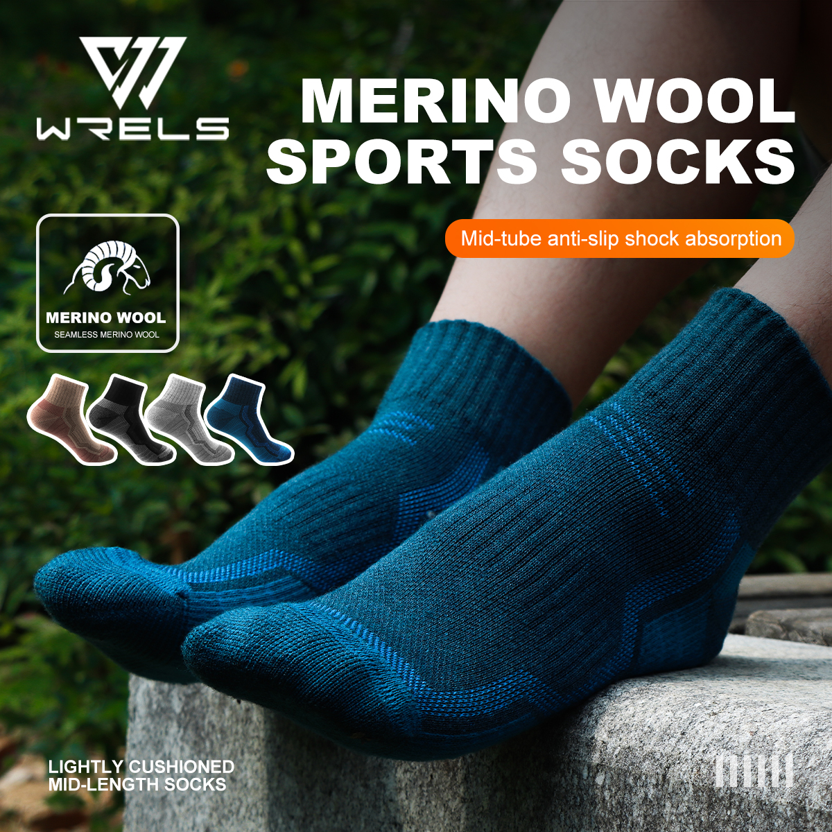 WRELS calcetines térmicos de lana Merino invierno cálido esquí senderismo snowboard escalada calcetines deportivos de compresión calcetines gruesos de lana Merino