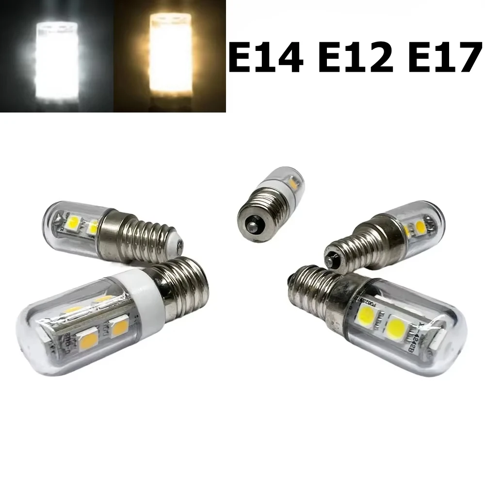 Mini E12 E14 E17 LED Light Bulb Screw Base T18S LED Fridge Lamp 110V/220V 5050SMD Warm/Cool White Light For Refrigerator