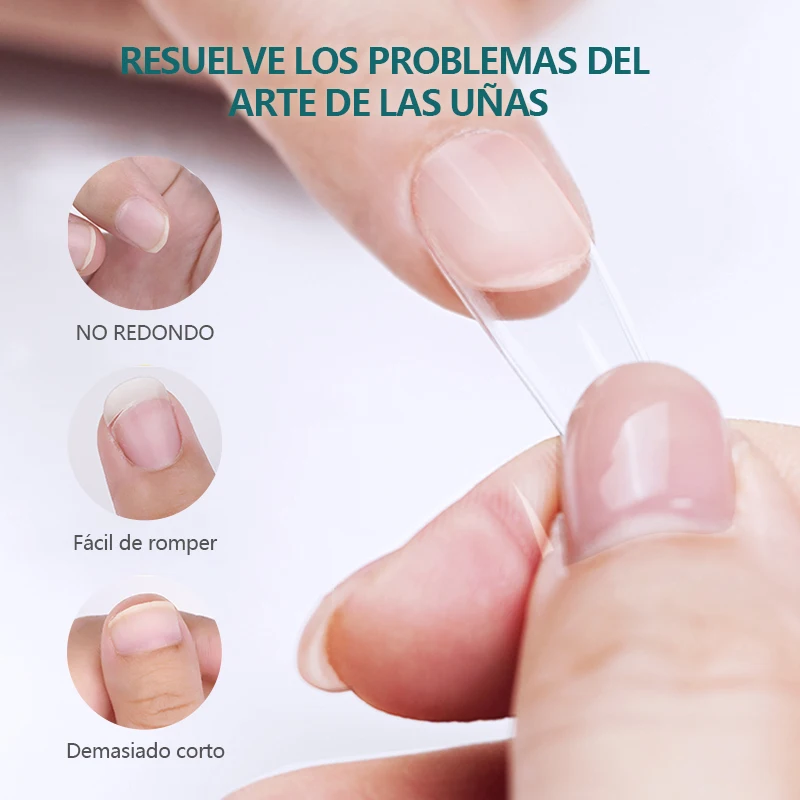 NAILPOP 120 Uds uñas postizas cubierta completa prensa en uñas ataúd Gel suave cápsula de Pose americana puntas de uñas postizas para sistema de extensión