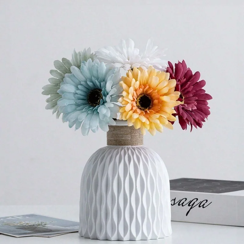 1/2Pcs Wasser Welligkeit Vase Seil Kunststoff Blumentopf Anordnung Moderne Nordic Stil Zu Hause Wohnzimmer Desktop Dekoration ornament