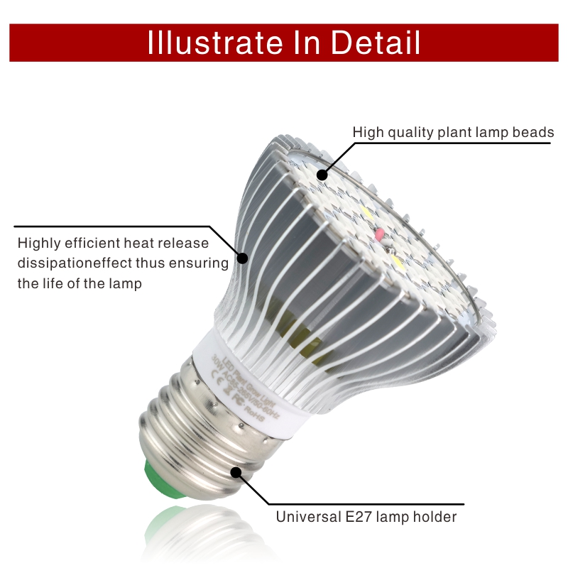 LED 成長ライトフルスペクトル E27 UV IR LED 成長電球屋内水耕栽培植物ライト AC85-265V 110V 220V LED 成長ランプ