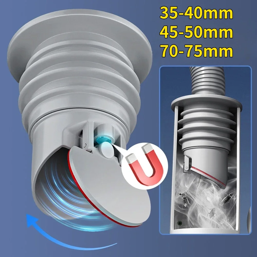 Bouchon d'évier de cuisine en Silicone, 70-75mm, bague d'étanchéité pour tuyau d'égout, bouchon d'eau, bouchon de douche de sol, accessoires de salle de bains