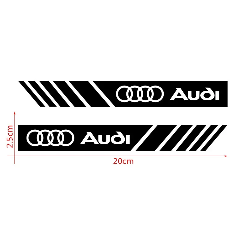 2PCS Car Styling Rearview Mirror Decoration Sticker QUATTRO Emblems for Audi Sline RS A3 A4 B8 8P 8V B6 A5 A6 C7 Q5 B9 B7 C6 A1