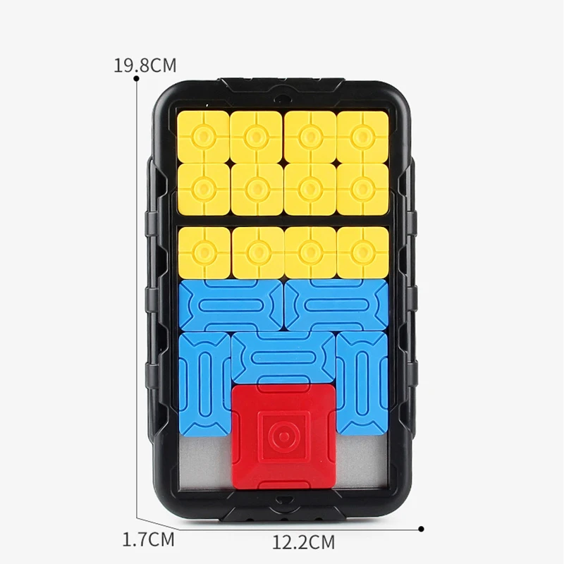 Cartoon Dinosaur Slide Puzzle Game Huarong Road Puzzle Board Edukacyjna inteligentna gra logiczna dla dzieci w wieku 2-6 lat Zabawka podróżna