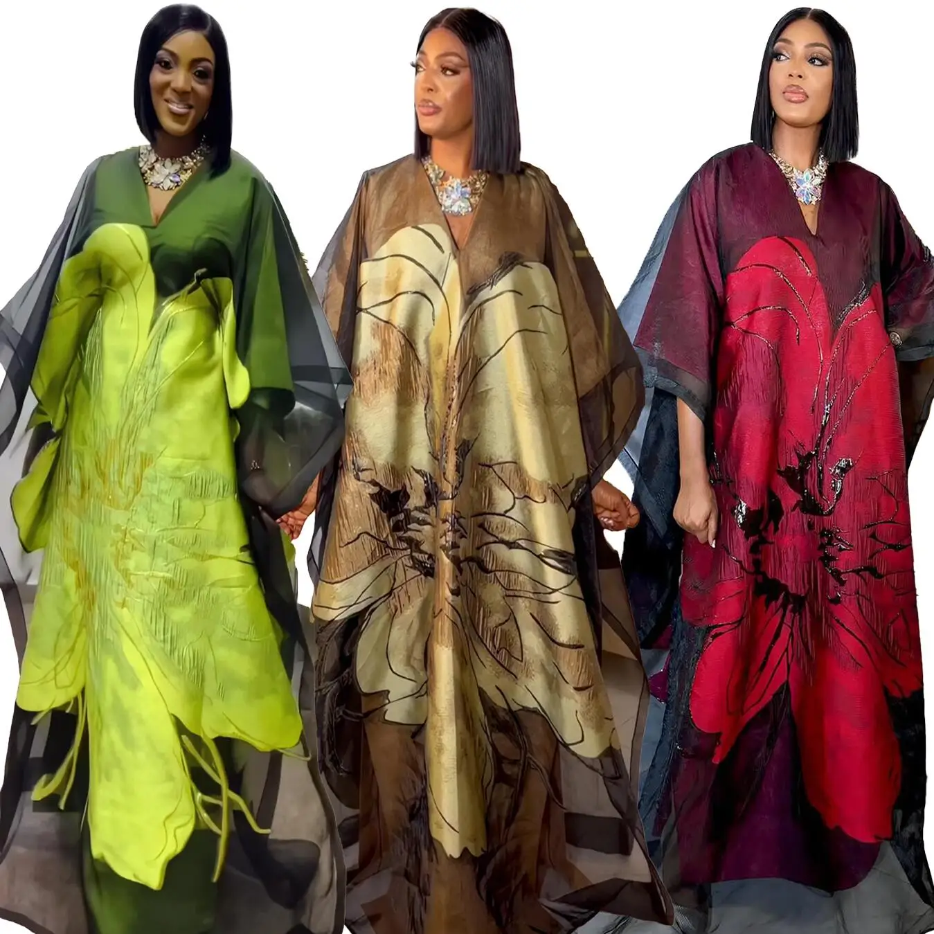Vestidos africanos de lujo de dos piezas para mujer, nuevo diseño, ropa Premium bordada, vestidos africanos para fiesta de mujer