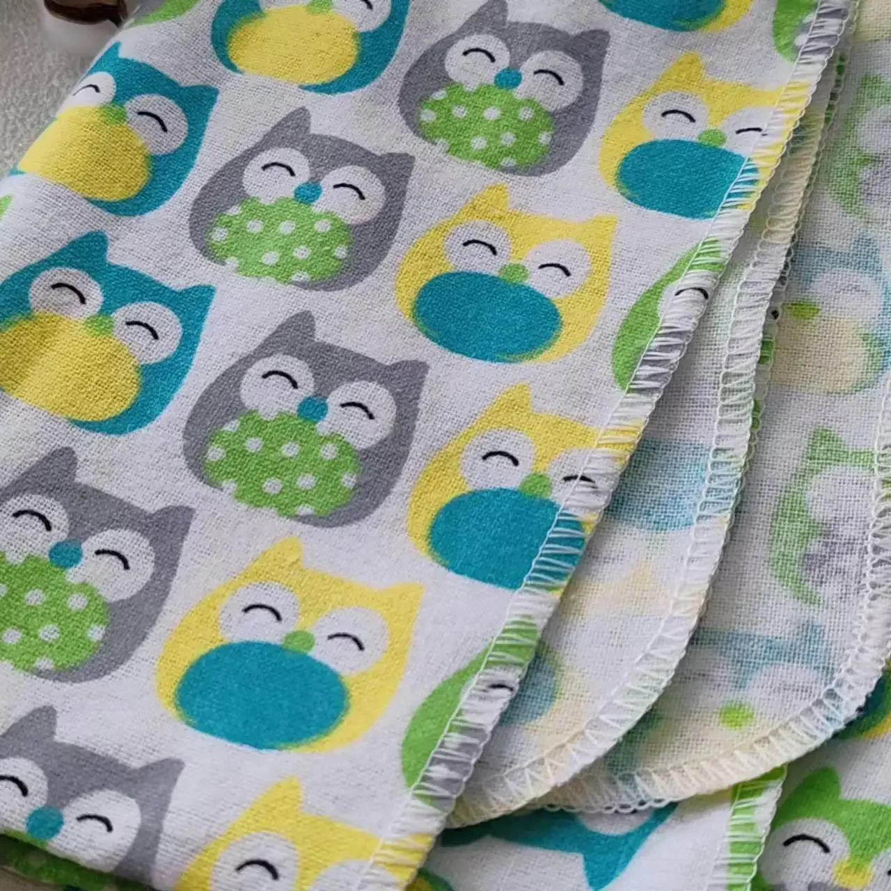 4 개/갑 100% 코 튼 수신 아기 담요 신생아 76x76cm 아기 Bedsheet Supersoft 플란넬 기저귀 새로 태어난 담요 Swaddle