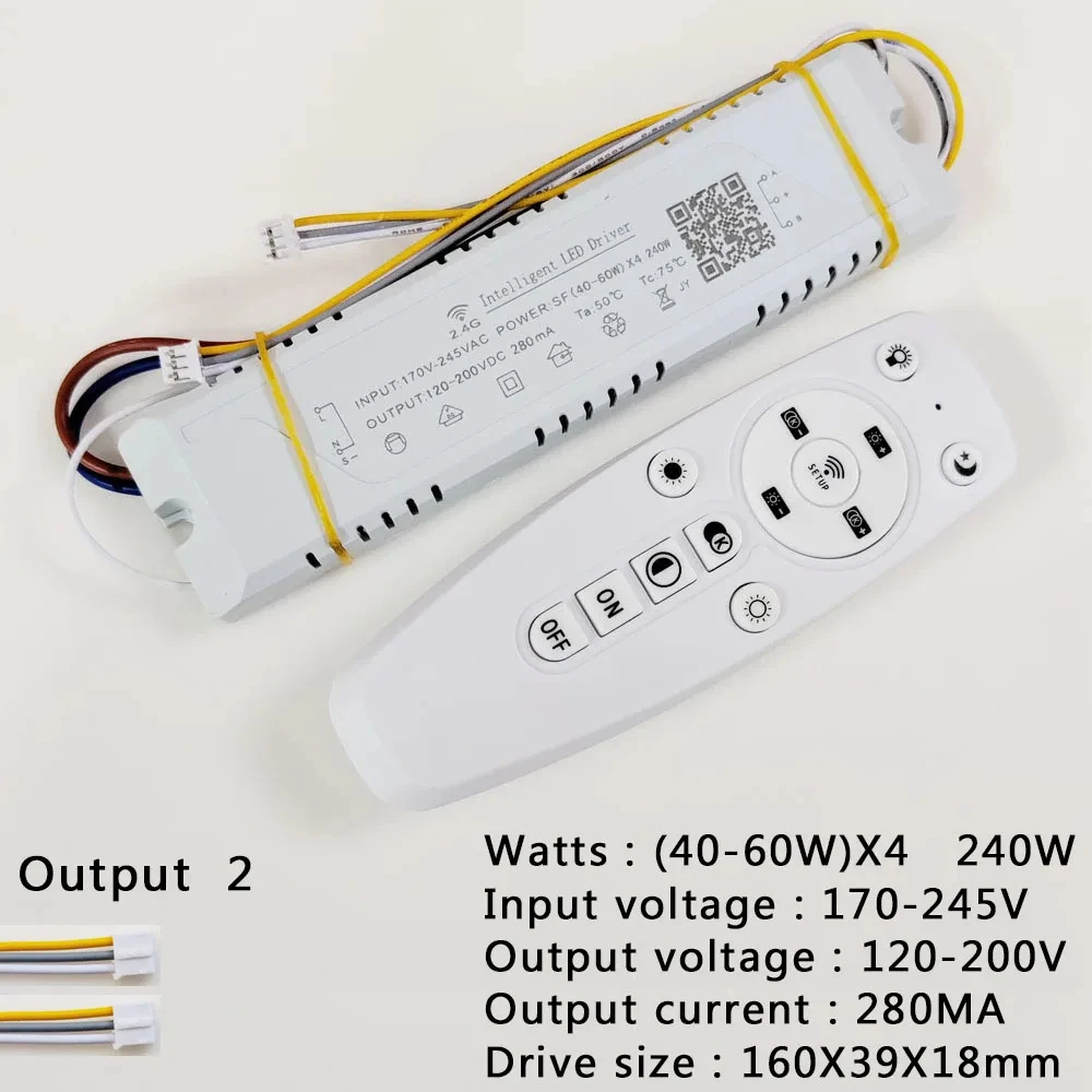 APP Control LED Driver 2.4G Remote Intelligent LED Transformer 12-24W 40W 80W 120W 360W For Dimmable Color-changeable Chandelier