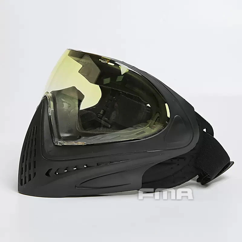 2024 FMA F1 Maschera a pieno facciale con strato singolo Paintball Maschera protettiva di sicurezza Occhiali antiappannamento Attrezzatura tattica softair esterna