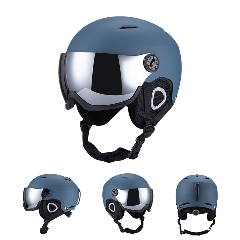Horntour 2024 Skiing Helmet with Goggles Warm Helmet ABC+EPS High-Quality Ski Helmet Outdoor Sports Ski Skateboard Helmet