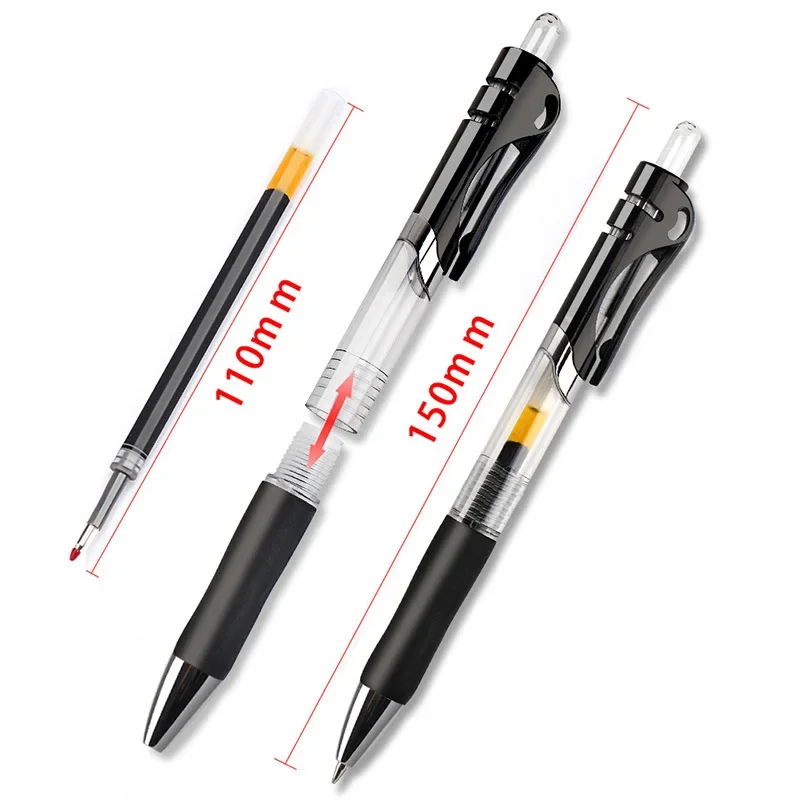 43-delige gelpennen vullingen set kawaii briefpapier schrijfpen zwart/rood/blauwe inkt 0,5 mm balpen kantoor schoolbenodigdheden