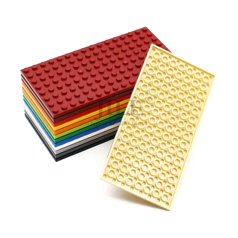 5 pçs diy base placa fina 8x16 92438 pontos moc blocos de construção tijolos 12 cores compatível com criativo iluminar crianças brinquedos