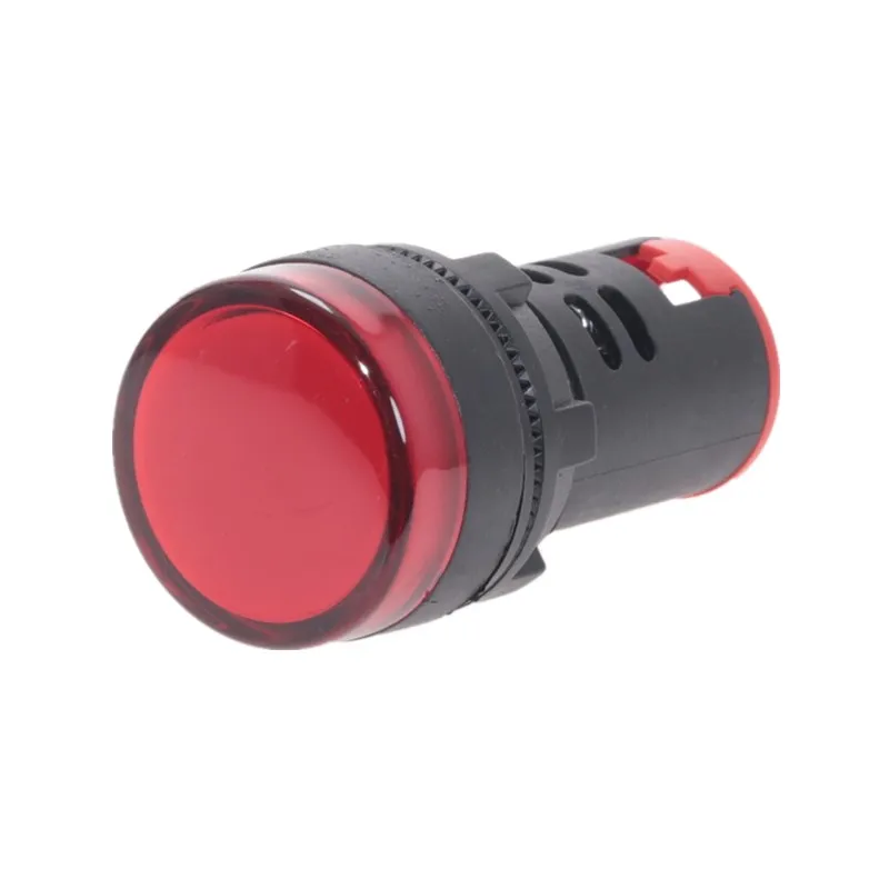 10 ชิ้นปุ่มสีแดง 22 มิลลิเมตรแผง Mount ไฟแสดงสถานะ LED ไฟสัญญาณนําร่องโคมไฟ AD16-22 12 โวลต์ 24 โวลต์ 110 โวลต์ 220 โวลต์