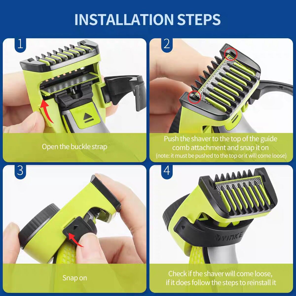 1-2PCS Suitable For Philips Oneblade Shaver Small Knife Guided Comb Trimming 14 Length Adjustable Accessories Nose Hair Knife