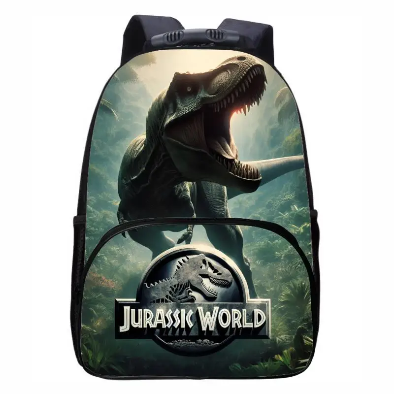 Mochila para estudiantes de primaria y secundaria Jurassic World Dinosaur, mochila de moda para hombres y mujeres