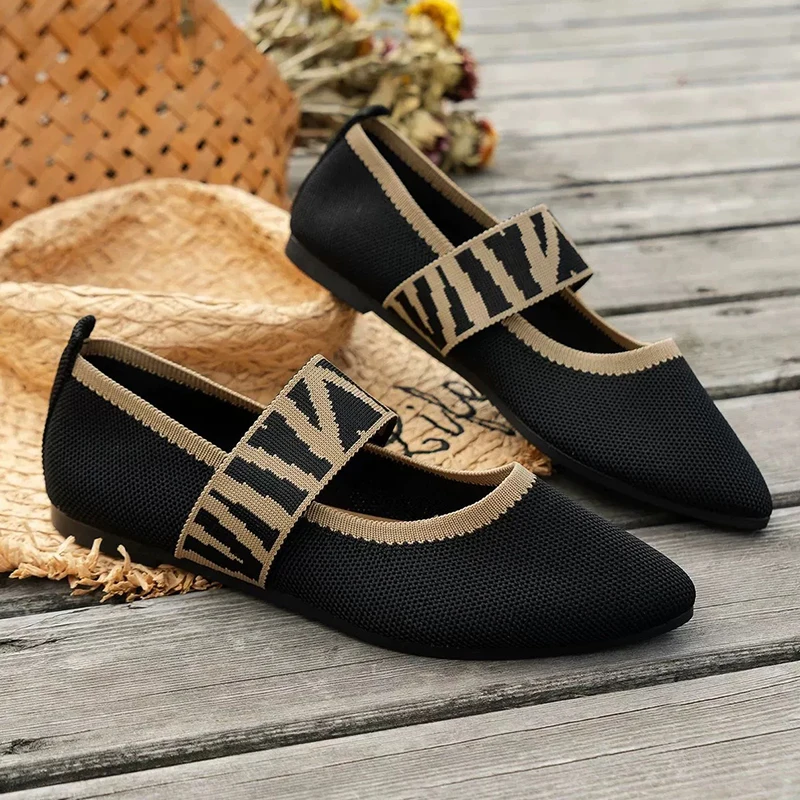 Ballet Flats Sapatos Casuais para Mulheres, Sapatilhas de Mulher Elegante, Confortável Dedo Apontado, Salto Baixo, Descalço, Em Oferta, Frete Grátis