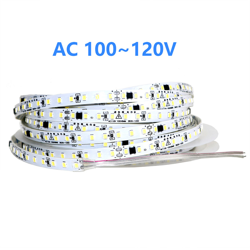 110V 220V LED-strip 2835 120 LEDs/m Thuislamp Strip Rood Ijsblauw Groen Geel Roze 120V 230V Flexibel Snijbaar 20M Zachte lichtbalk