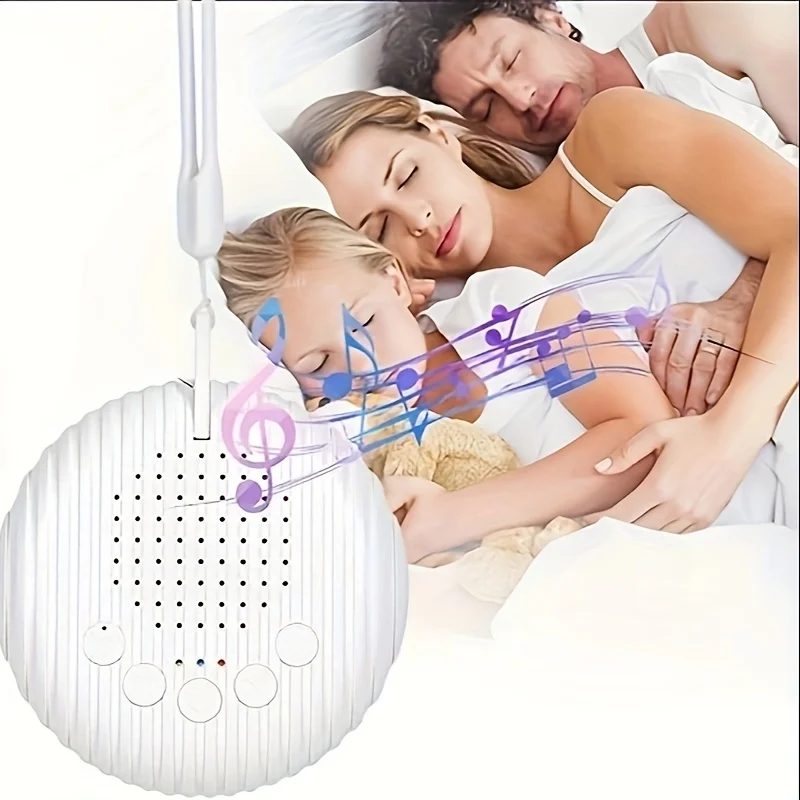 Macchina per il rumore bianco 10/12 suoni Macchina per il sonno portatile ricaricabile tramite USB per neonati Adulti Anziani Timer Volume Dormire e rilassamento