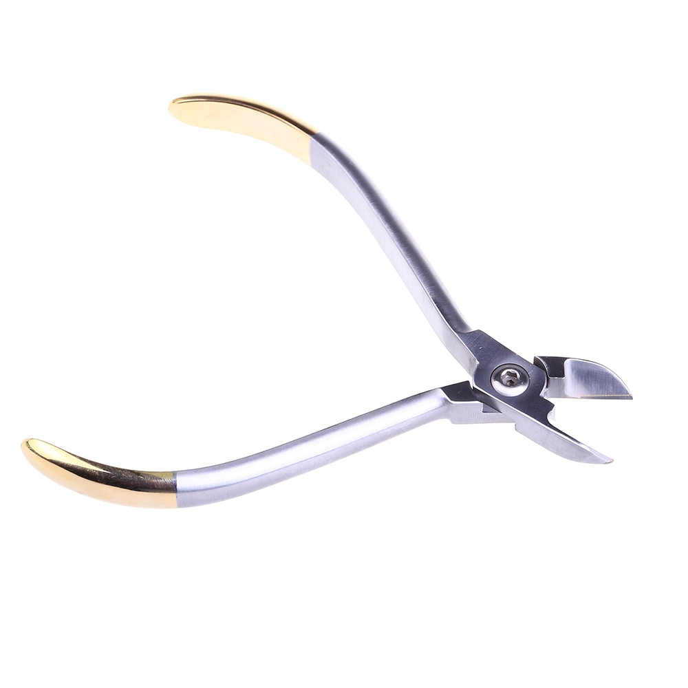 Alicate de corte de ligadura de odontologia para fios ortodônticos e faixas de borracha, instrumento de alicate de corte de fio fino para dentista de aço inoxidável