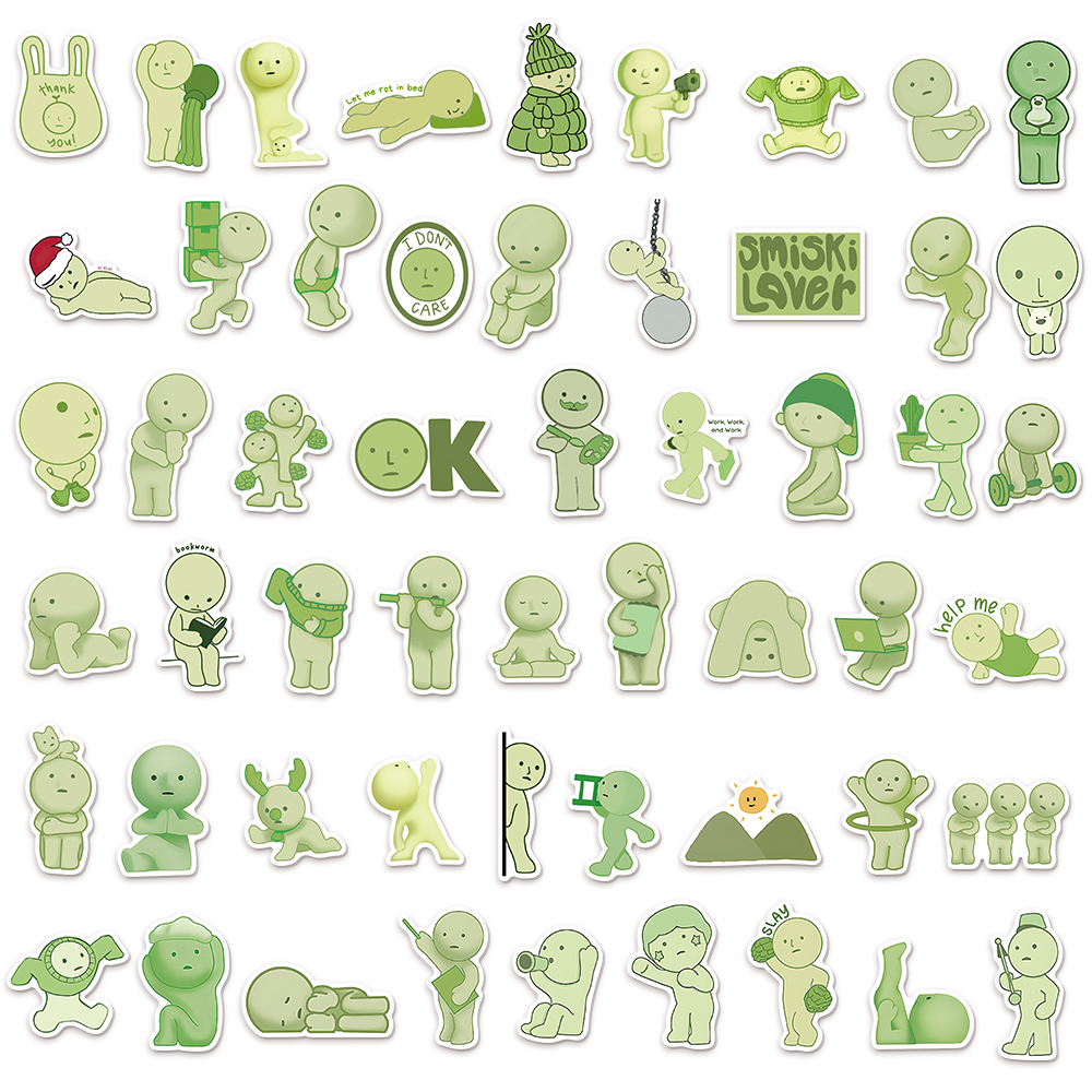 54/108/162Pcs Nette Smiski Aufkleber Smiski Hippers DIY Aufkleber Scrapbooking Telefon Gepäck Skateboard Wasserdichte Aufkleber