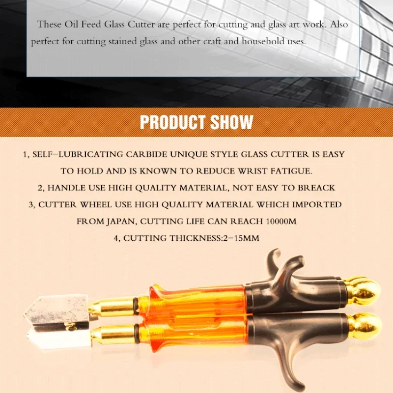 Humanized Handle Hand-held T-shaped Glass Cutter Cutting Knife Sharp Beautiful Hardware Tool Accessories Hard Alloys Cutter Head