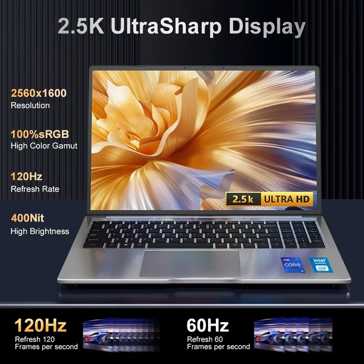 Ninkear N16 PRO Gaming-laptop 13e Intel i7-13620H WiFi 6 16-inch 2,5K IPS 120Hz 32GB DDR4 + 1TB SSD Kantoorcomputer Notebook