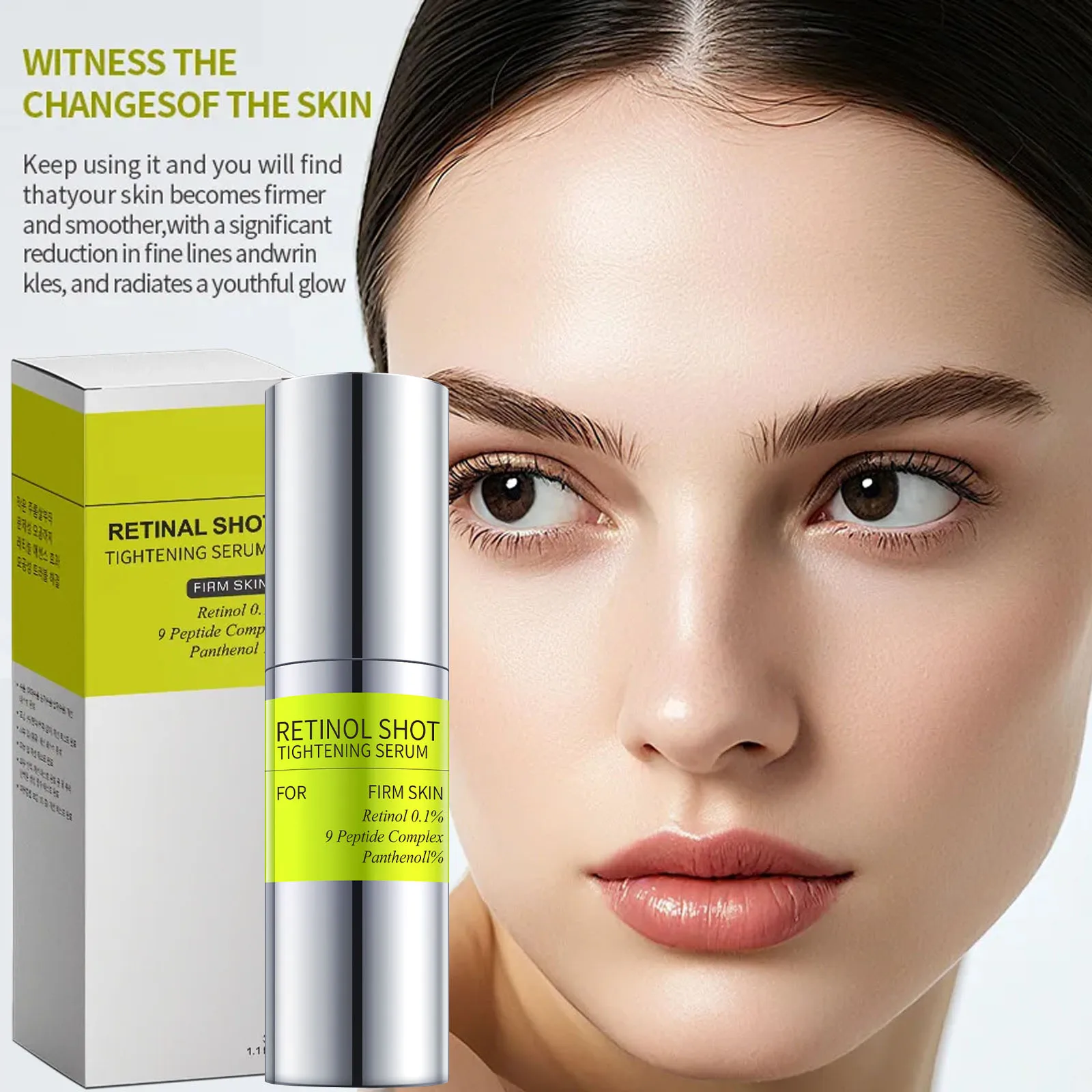Retinolo Shot Rafforzante Booster Per Rassodare La Pelle Viso Siero Idratante Anti Invecchiamento Rughe Crema Per Gli Occhi Gonfiore Cura Della Pelle