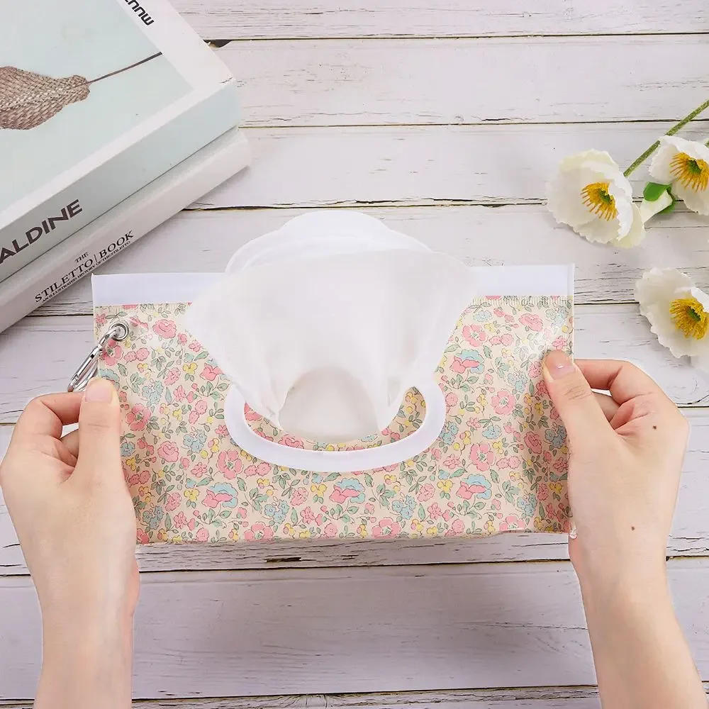 Eva bebê toalhetes molhados bolsa portátil fivela toalhetes titular caso flip capa snap-cinta reutilizável toalhetes molhados bolsa recarregável caixa de tecido