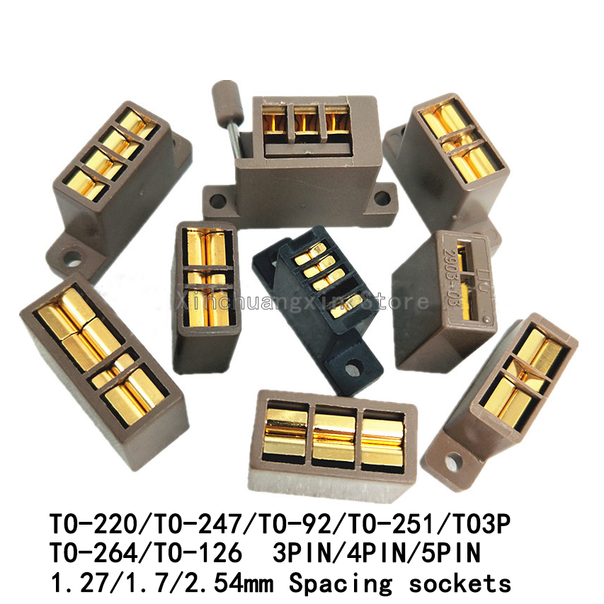 삼극관 테스트 노화 시트 TO-247/220/92/TO3P 3핀 4피트 5핀 1.27mm1.7mm 2.54mm 피치 노화 소켓