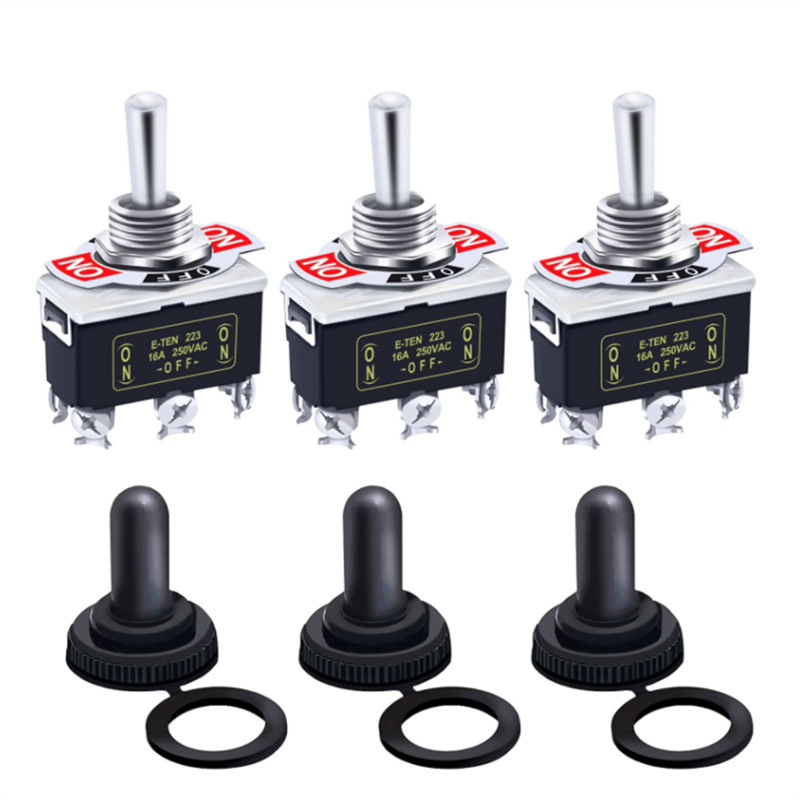 5 pçs resistente carro barco rocker interruptor de alternância 15a 250v 2pin spst ligar/desligar interruptores rocker com bota à prova dwaterproof água spst rocker interruptor