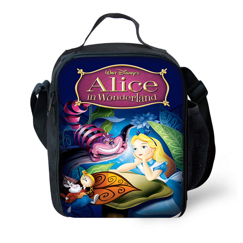 Kind isoliert Alice im Wunderland große Kapazität Tasche für Jungen und Mädchen Student im Freien Picknick wieder verwendbare thermische Kühler Lunchbox