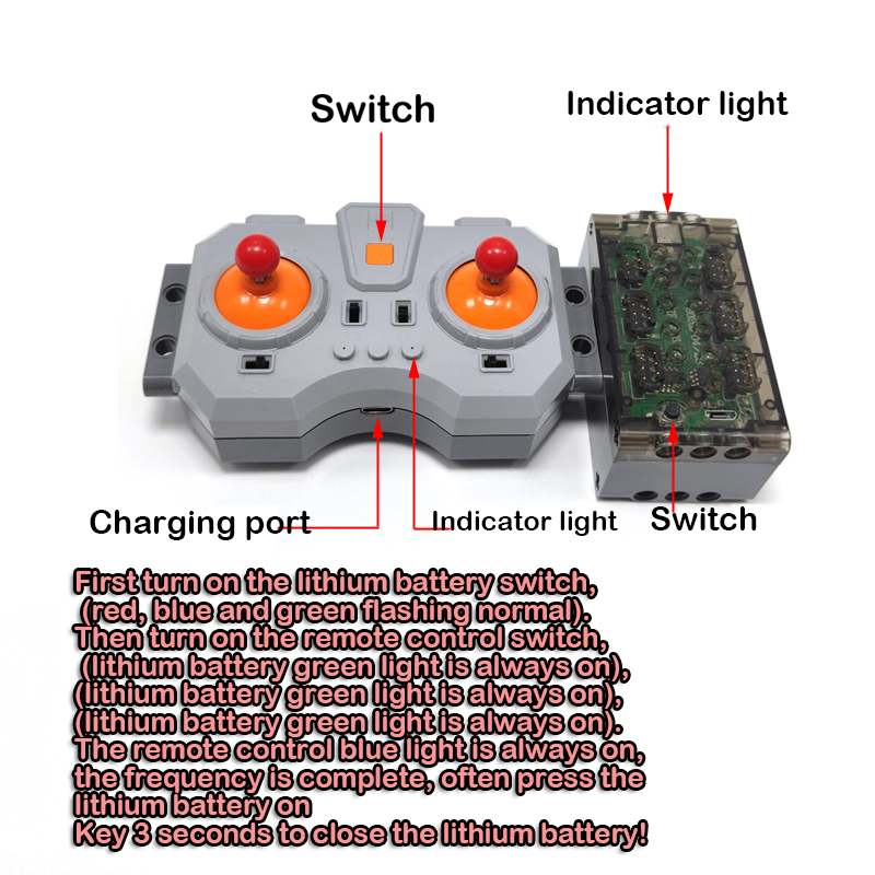 モールドキングモーターリモートアプリリニアコントロールブラックエクスプロージョン6チャンネルインターフェース修正PFアクセサリービルディングブロックセット