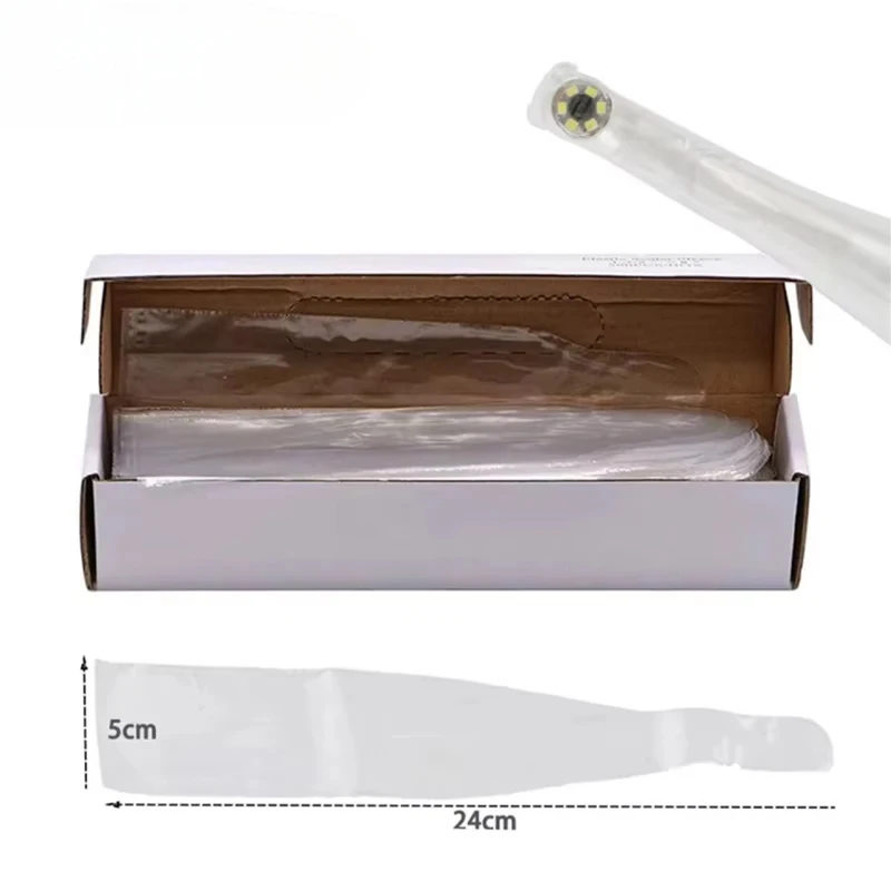 100 sztuk/pudełko Jednorazowe osłonki ochronne na światłowody do lamp polimeryzacyjnych, materiały dentystyczne