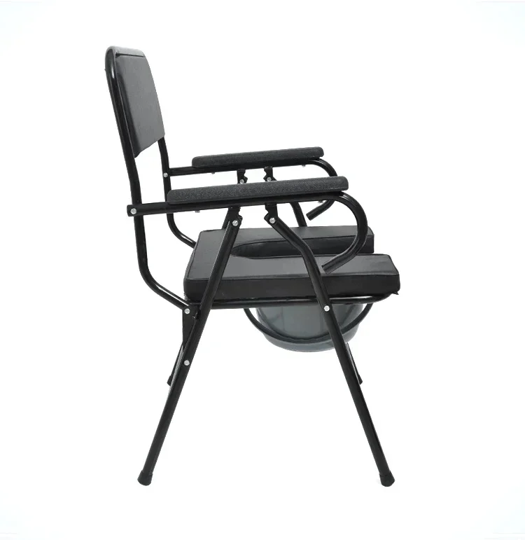 Silla de orinal de fábrica para ancianos, asiento de inodoro plegable y cómodo