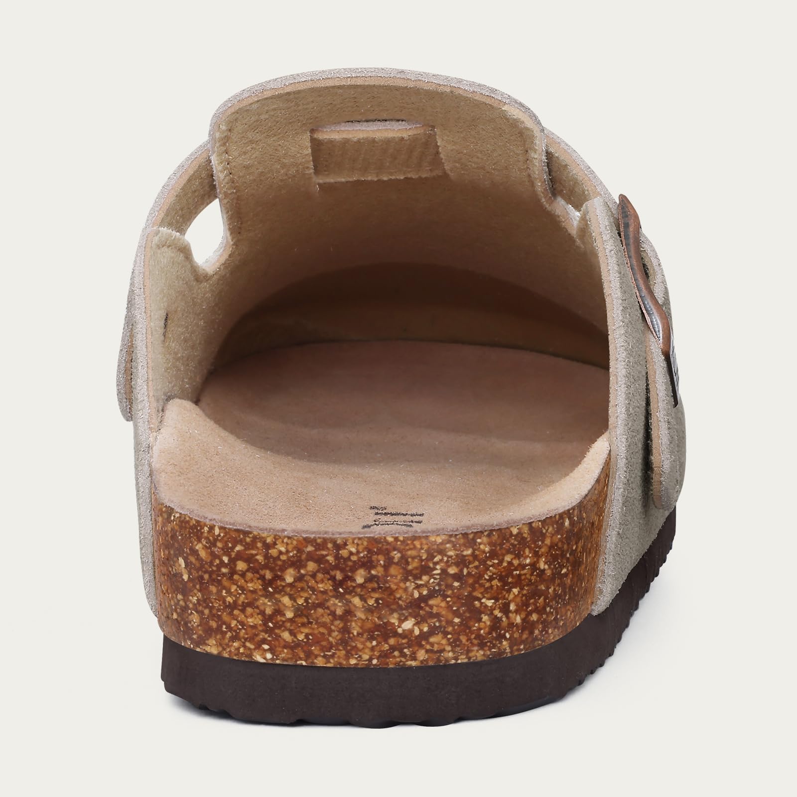 Litfun Retro Kork Clogs Hausschuhe für Männer Mode Männer Pantoletten Schuh mit Fußgewölbeunterstützung Unisex klassische Strandschuhe Herren Wildleder Sandalen