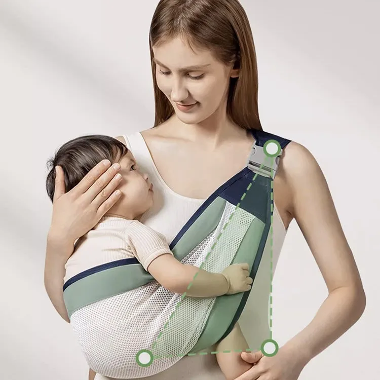 Nieuwe ergonomische draagzak vooraan met heupzitje Lichtgewicht draagdoek voor pasgeboren tot peuter 0-24M, rugzakken voor alle seizoenen