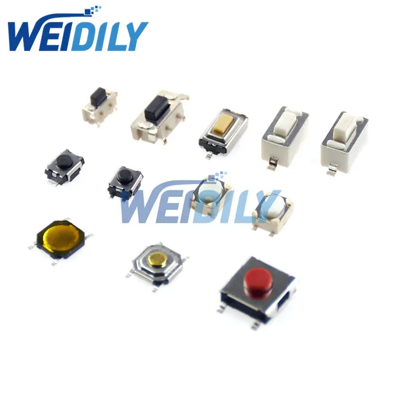 100PCS 3*4*2.5Mm SMD Tact Chuyển Đổi 4 Pin Cảm Ứng Chuyển Đổi Vi Nhấn Nút Chuyển Mạch 3X4X2.5H Trắng Nút Xe Từ Xa Chính Nút B