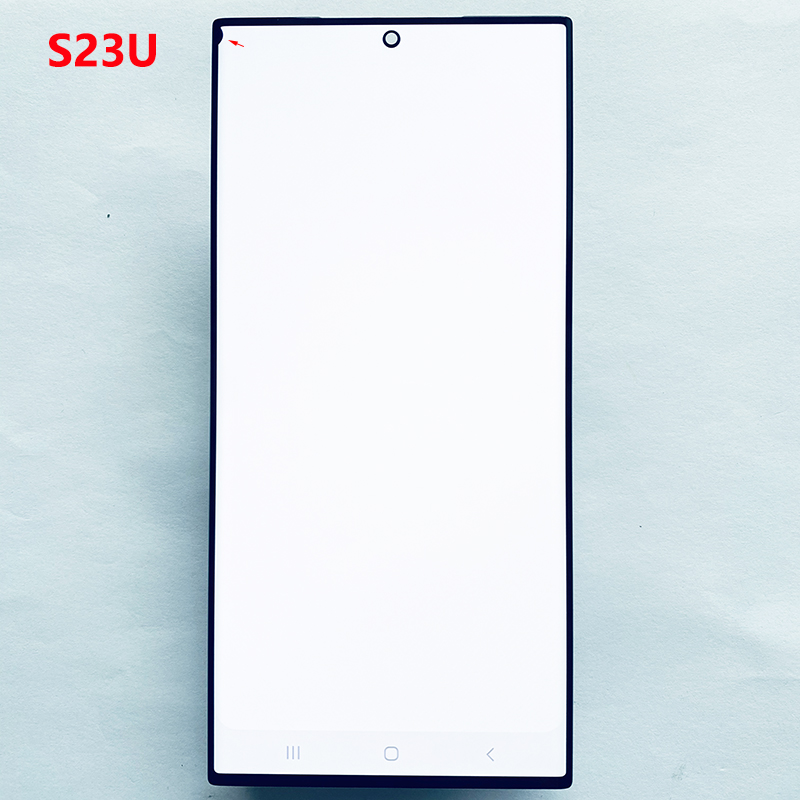 SUPER AMOLED S23U LCD Für Samsung S23 Ultra 5G S918E S918B S918U LCD Display Touch Screen Mit Rahmen Digitizer montage Mit Dot