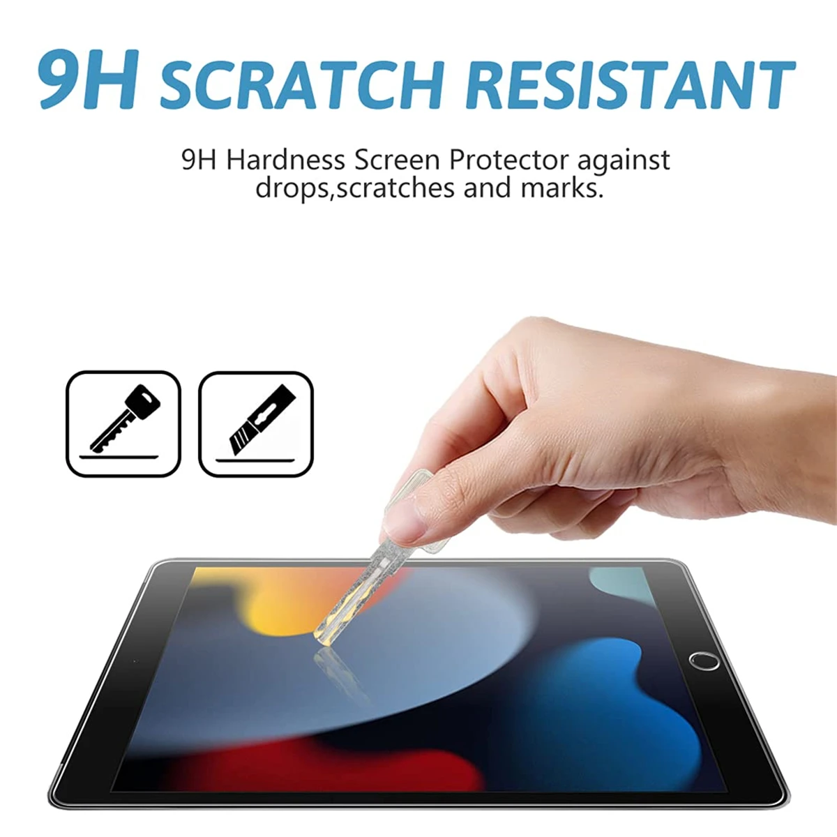 For iPad 9th 8th 7th Gen Screen Protector 10.2 inch 2021 2020 2019 Anti-scratch Anti-fingerprint Bubblefree Tempered Glass Flim