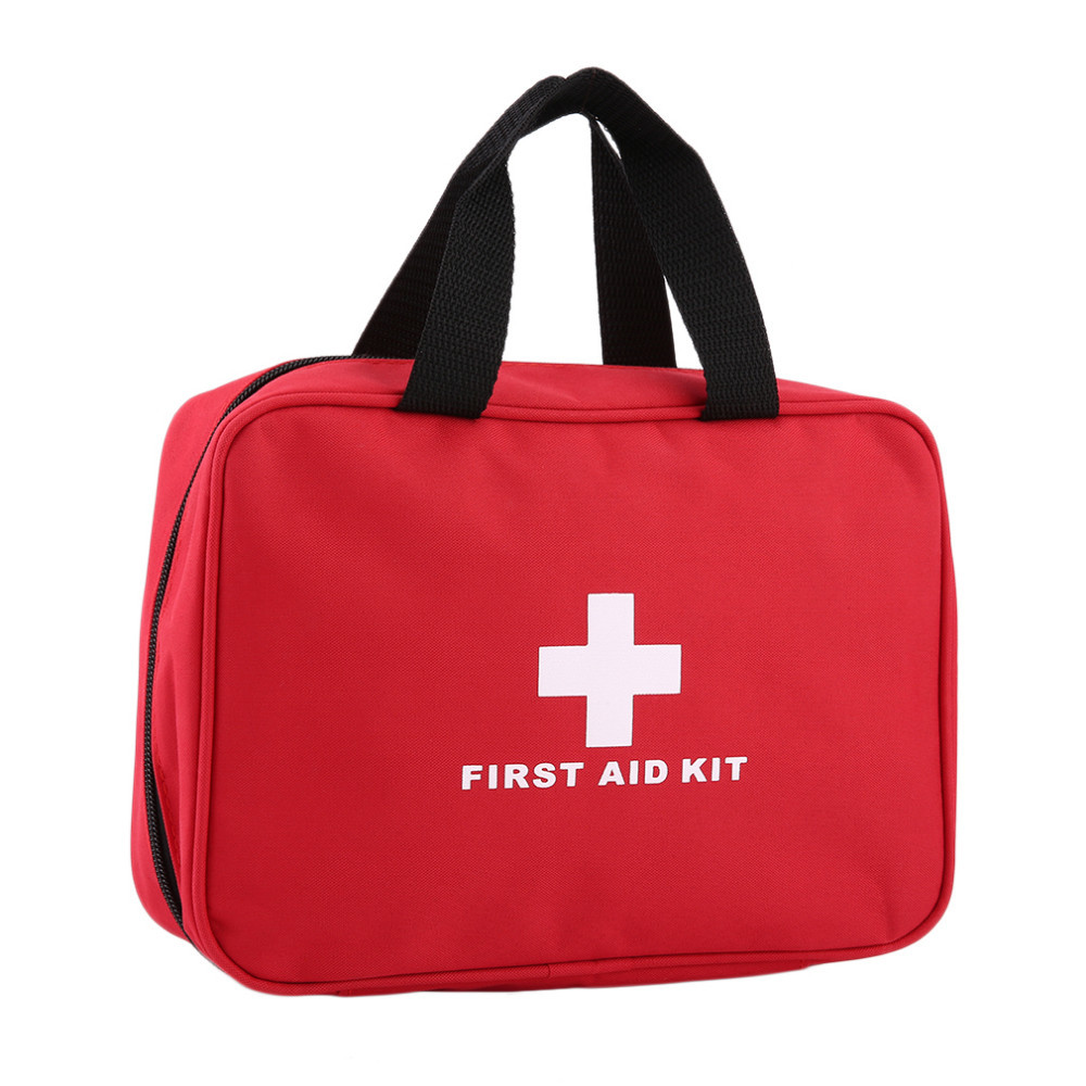 Práctica bolsa de primeros auxilios multicapa para el hogar, botiquín portátil vacío para viajes al aire libre, equipaje para coche, escuela, senderismo