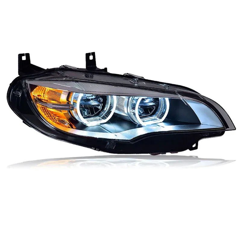 Lampu depan Styling mobil untuk X6 E71 x6 lampu depan LED 2008-2014 lampu depan DRL lensa proyektor sinyal Aksesori otomatis