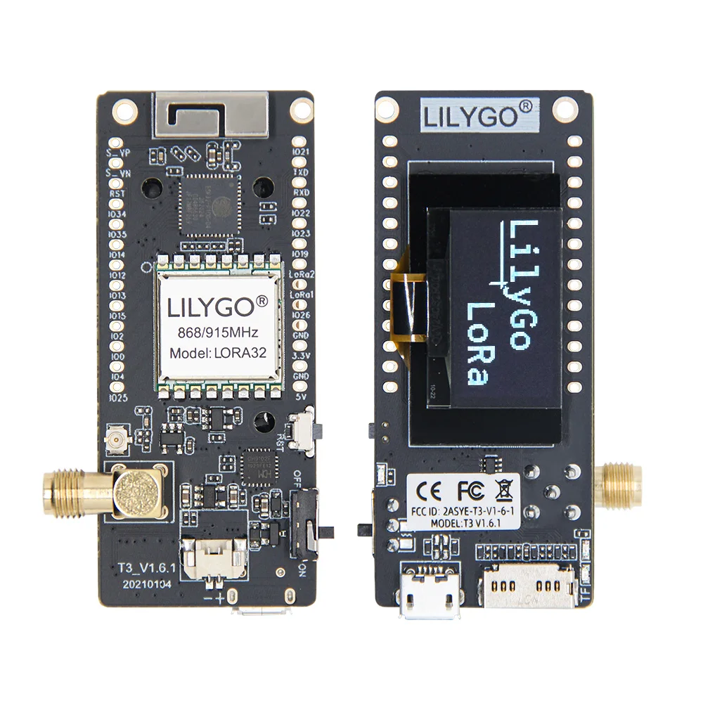 LILYGO ®   TTGO LoRa32 V2.1_1.6 versión 433/868/915Mhz ESP32 LoRa OLED 0,96 pulgadas tarjeta SD Bluetooth WIFI módulo inalámbrico ESP-32 SMA