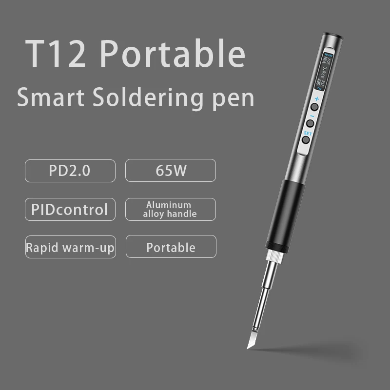 แบบพกพา T12 ไฟฟ้า PD 65W DC 72W CNC โลหะอุณหภูมิปรับบัดกรีเชื่อมสถานี Fast เครื่องทําความร้อน