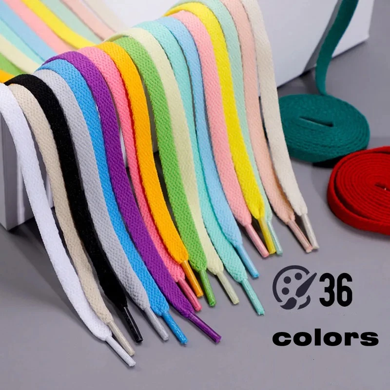Cordones gruesos para zapatos, cuerda atlética sin elasticidad, cordones planos de deporte, blanco, ocio, zapatillas de deporte para mujer, cordones, accesorios