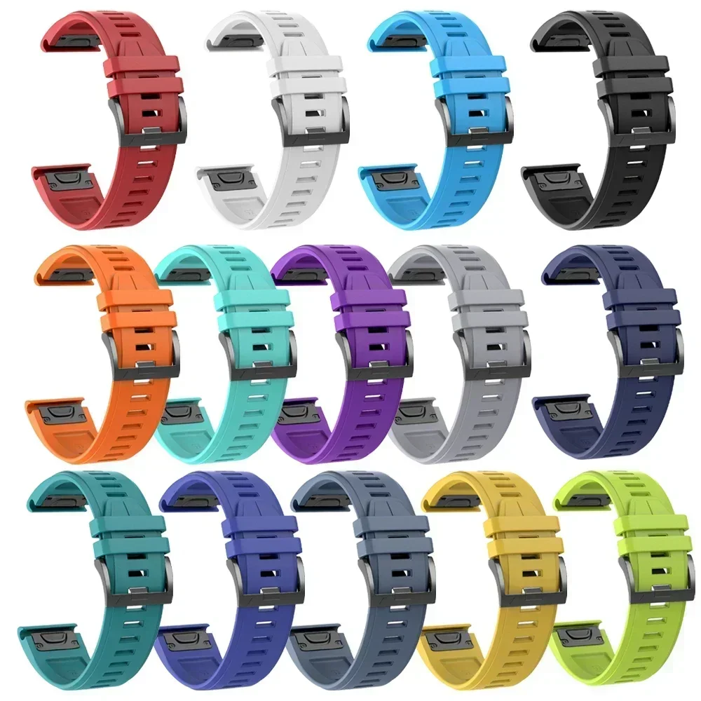 Correa de silicona para reloj Garmin Fenix, pulsera Quickfit, 7 Pro, 6, Sapphire 5 Plus, 7X, 6X, 5X, 3HR, 20mm, 22mm