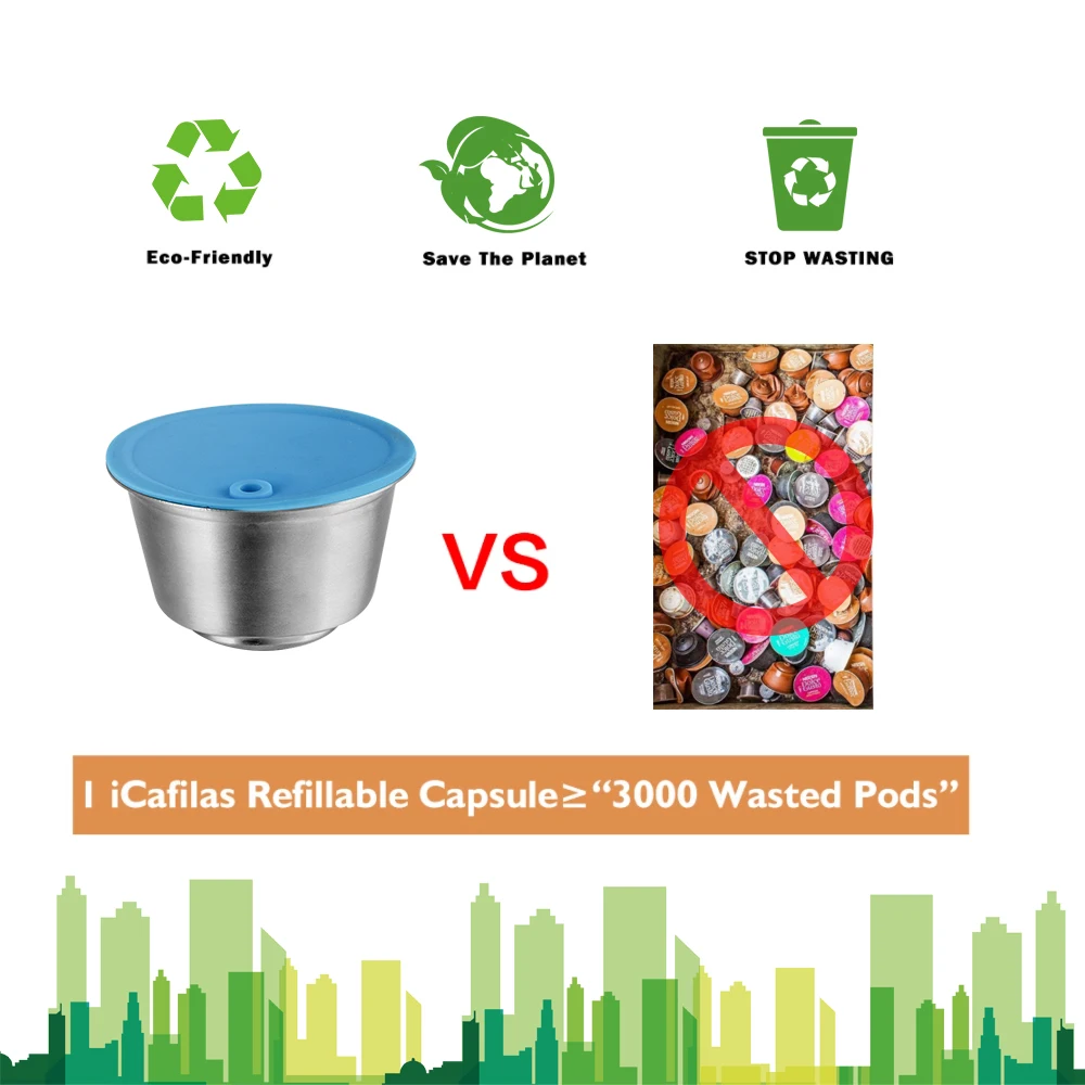 Cápsulas de café reutilizables para Dolce Gusto, para Nescafé Picolo xs, cápsula reciclada de acero inoxidable, filtro de café recargable Repuesto