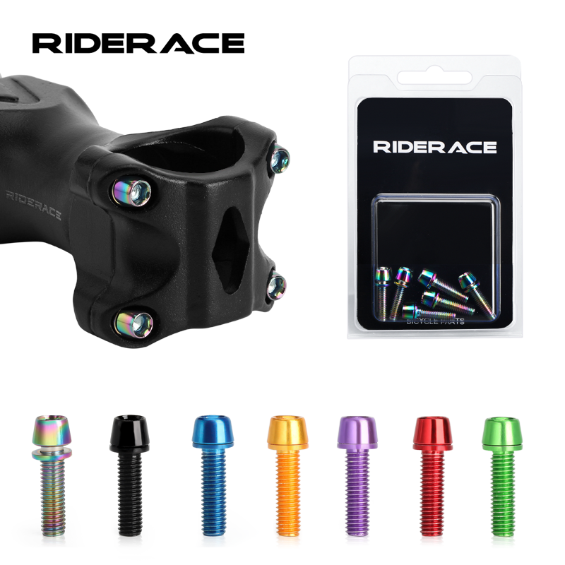6 teile/satz Fahrrad Lenker Schrauben Titan-überzogene Bunte Edelstahl M5 * 18 MM MTB Fahrrad Griff bar Vorbau Riser Schraube in Schrauben